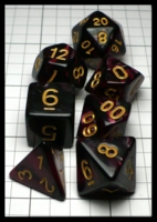 Dice : Dice - Dice Sets - QMay Black and Purple Swirl with Yellow Numerals - Amazon 2023